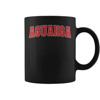 Aguanga California Souvenir Trip College Style Red Text Coffee Mug | Mazezy