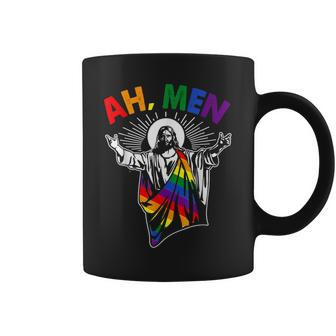 Ah Lgbt Gay Pride Jesus Rainbow Flag Christian Coffee Mug - Thegiftio UK