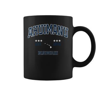 Ahuimanu Hawaii Hi Vintage Athletic Navy Sports Souvenir Coffee Mug | Mazezy DE