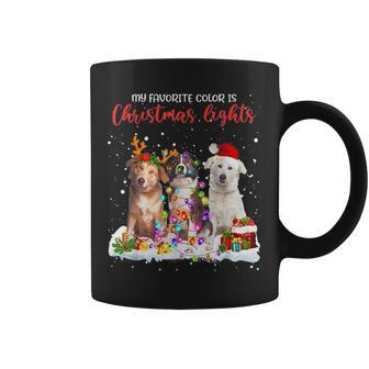 Aidi My Favorite Color Is Christmas Lights Xmas Lover Coffee Mug | Mazezy