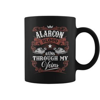 Alarcon Blood Runs Through My Veins Family Name Vintage Coffee Mug - Seseable