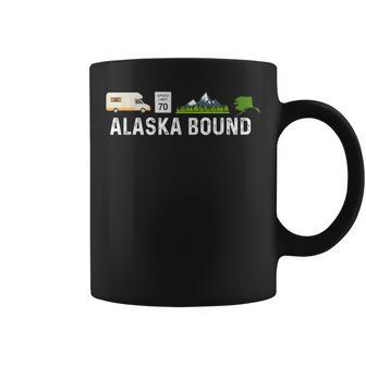 Alaska Bound Mountains Rv Camper Road Trip Coffee Mug | Mazezy