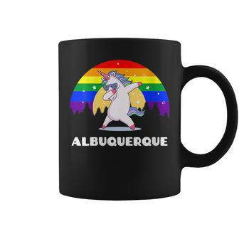Albuquerque New Mexico - Lgbtq Gay Pride Rainbow Coffee Mug | Mazezy
