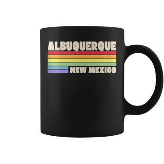 Albuquerque New Mexico Pride Rainbow Flag Gay Pride Coffee Mug | Mazezy