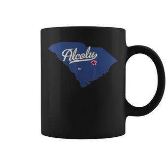 Alcolu South Carolina Sc Map Coffee Mug | Mazezy