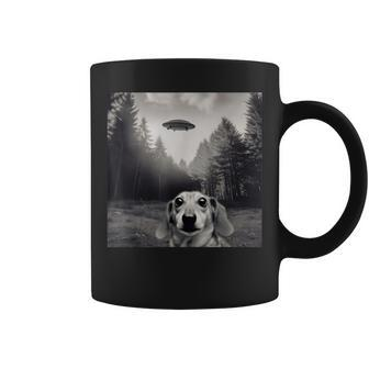 Alien Ufo Funny Dachshund Dog UFO Funny Gifts Coffee Mug | Mazezy