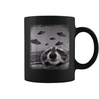 Alien Ufo Racoon Meme Funny UFO Funny Gifts Coffee Mug | Mazezy AU