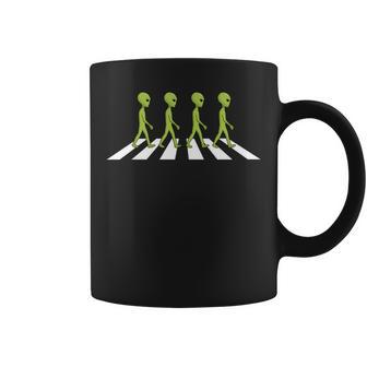 Aliens Crossing Walking Road Coffee Mug | Mazezy