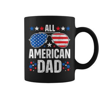 All American Dad 4Th Of July Fathers Day Sunglasses Family Coffee Mug - Monsterry