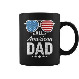 All American Dad 4Th Of July Fathers Day Sunglasses Family Funny Gifts For Dad Coffee Mug | Mazezy UK