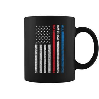 All-American Dad Patriotic Usa Flag Fathers Day Gift Coffee Mug - Seseable