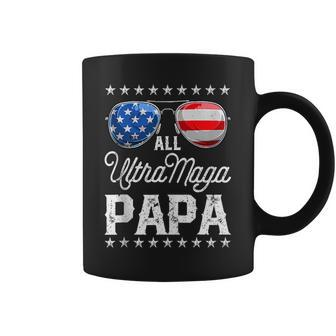 All American Ultra Maga Papa 4Th Of July Sunglasses Coffee Mug | Mazezy