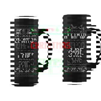 All I Want Is More Stamps | Stamp Collecting Ugly Christmas Coffee Mug - Thegiftio