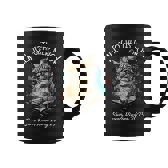 All Together Now Summer Reading 2023 Book Lover Cat Reading Reading Funny Designs Funny Gifts Coffee Mug | Mazezy