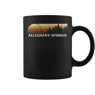 Alleghany Springs Va Vintage Evergreen Sunset Eighties Coffee Mug | Mazezy