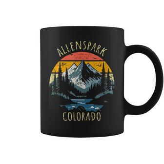 Allenspark Colorado Usa Retro Mountain Vintage Style Coffee Mug | Mazezy