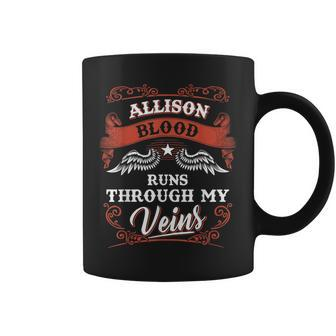 Allison Blood Runs Through My Veins Family Christmas Coffee Mug - Seseable