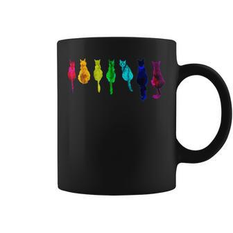 Ally Be Cats Lgbtq Rainbow Flag Gay Pride Graphics Coffee Mug | Mazezy