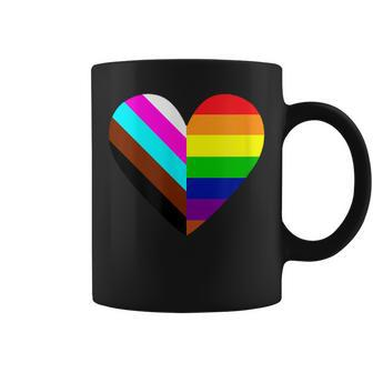 Ally Heart Lgbtq Rainbow Flag Gay Pride Graphics Coffee Mug | Mazezy