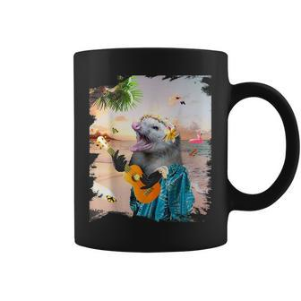 Aloha Hawaiian Possum Opossum Beach Funny Coffee Mug | Mazezy