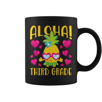 Aloha Third Grade Cute Pineapple Student Teacher Coffee Mug | Mazezy UK