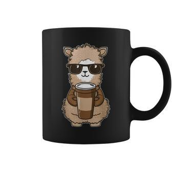 Alpaca Drinking Coffee Funny Llama And Coffee Lover Gifts Coffee Mug | Mazezy