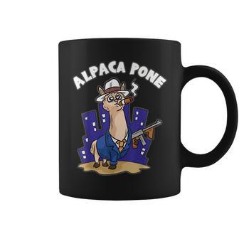 Alpaca Pone - Funny Italian Mafia Joke Wordplay Humor Coffee Mug | Mazezy