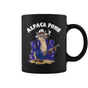 Alpaca Pone - Funny Italian Mafia Joke Wordplay Humor Coffee Mug | Mazezy