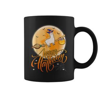 Alpaca Ride Witch Shotgun Moon Vintage Alpaca Halloween Moon Funny Gifts Coffee Mug | Mazezy
