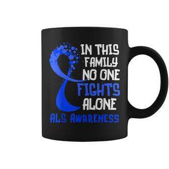 Als Awareness Blue Ribbon Family Fighter Hope Coffee Mug - Seseable