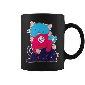 Alt New Poly Pride Flag Cute Cats - Polyamory Pride Coffee Mug | Mazezy