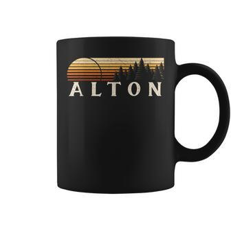 Alton Nc Vintage Evergreen Sunset Eighties Retro Coffee Mug | Mazezy