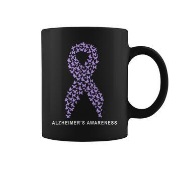 Alzheimer Awareness A Purple Ribbon On Alzheimer's Day Coffee Mug