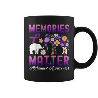Alzheimers Awareness Memories Matter Purple Elephant Coffee Mug | Mazezy