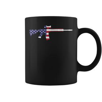 America Rifle Murica Libertarian Conservative Gun Usa Flag Gun Funny Gifts Coffee Mug | Mazezy DE