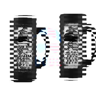 American Dude 4Th Of July Usa Flag Glasses American Family  Coffee Mug