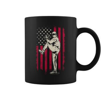 American Flag Baseball Red White Blue 4Th Of July Boys Men Coffee Mug | Mazezy