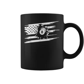 American Flag Billiards Apparel - Billiards Coffee Mug | Mazezy