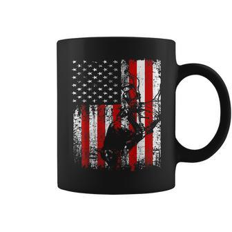 American Flag Bull Riding Rodeo Patriotic Men Gift Patriotic Funny Gifts Coffee Mug | Mazezy