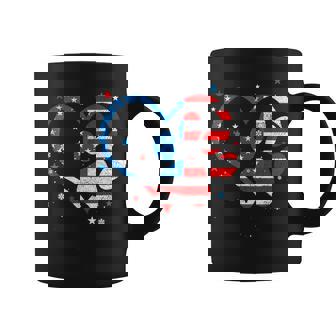 American Flag Patriotic Dog & Cat Paw Print 4Th Of July Coffee Mug