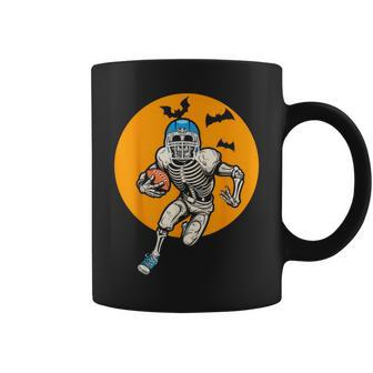 American Football Skeleton Halloween Boys Football Fan Coffee Mug - Seseable