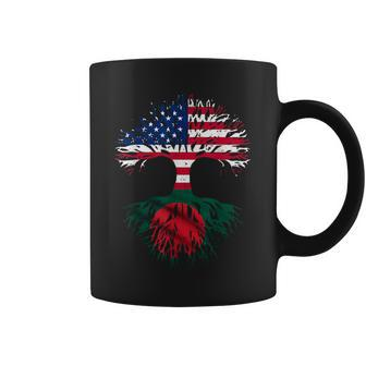 American Grown With Bangladeshi Roots Usa Flag Tree Bengali Usa Funny Gifts Coffee Mug | Mazezy UK