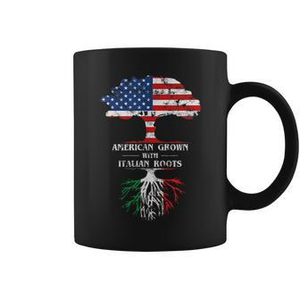 American Grown With Italian Roots For Italian Americans Coffee Mug | Mazezy