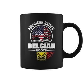 American Raised With Belgian Roots Belgium Belgian Flag Coffee Mug - Seseable