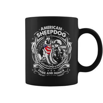 American Sheepdog Pride And Honor German Shepherd Lover Coffee Mug | Mazezy