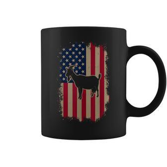 American Us Flag Fainting Goat Coffee Mug | Mazezy