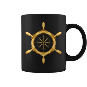 Anchor Compass Nautical Sailor Sail Sring Wheel Sailing Coffee Mug | Mazezy