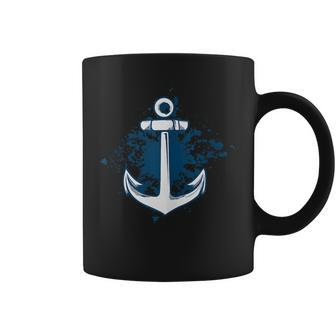 Anchor Navy Anchor Drop Into Blue Sea Sailing Sailor Coffee Mug | Mazezy