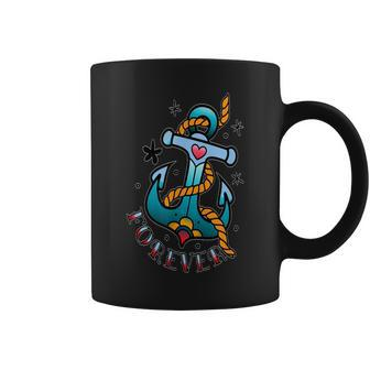 Anchor Tattoo Style Forever Vintage Gift Coffee Mug | Mazezy