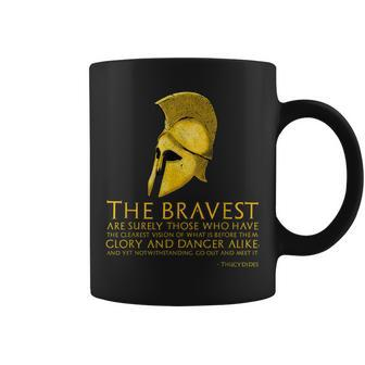 Ancient Greek History Thucydides Quote On Bravery Coffee Mug | Mazezy